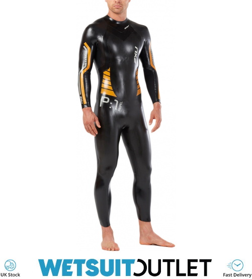 2019 2XU Mens P1 Propel Triathlon Wetsuit BLACK / FLAME ORANGE MW4991c